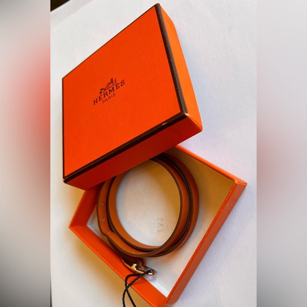 Hermes chamonix hapi 3mm Leather Bracelet - Picture 4 of 7